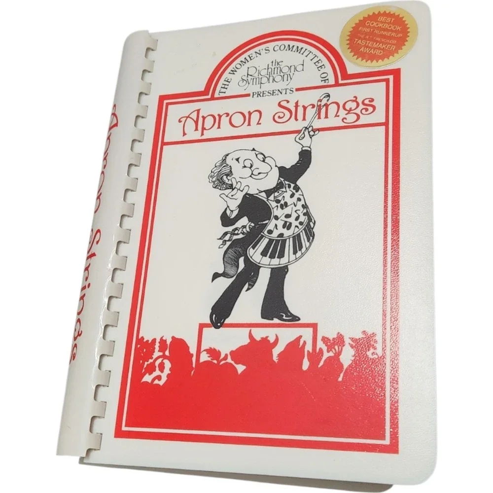 Apron Strings Richmond Symphony Women's Committee Cookbook 1992 Tastemaker Award
